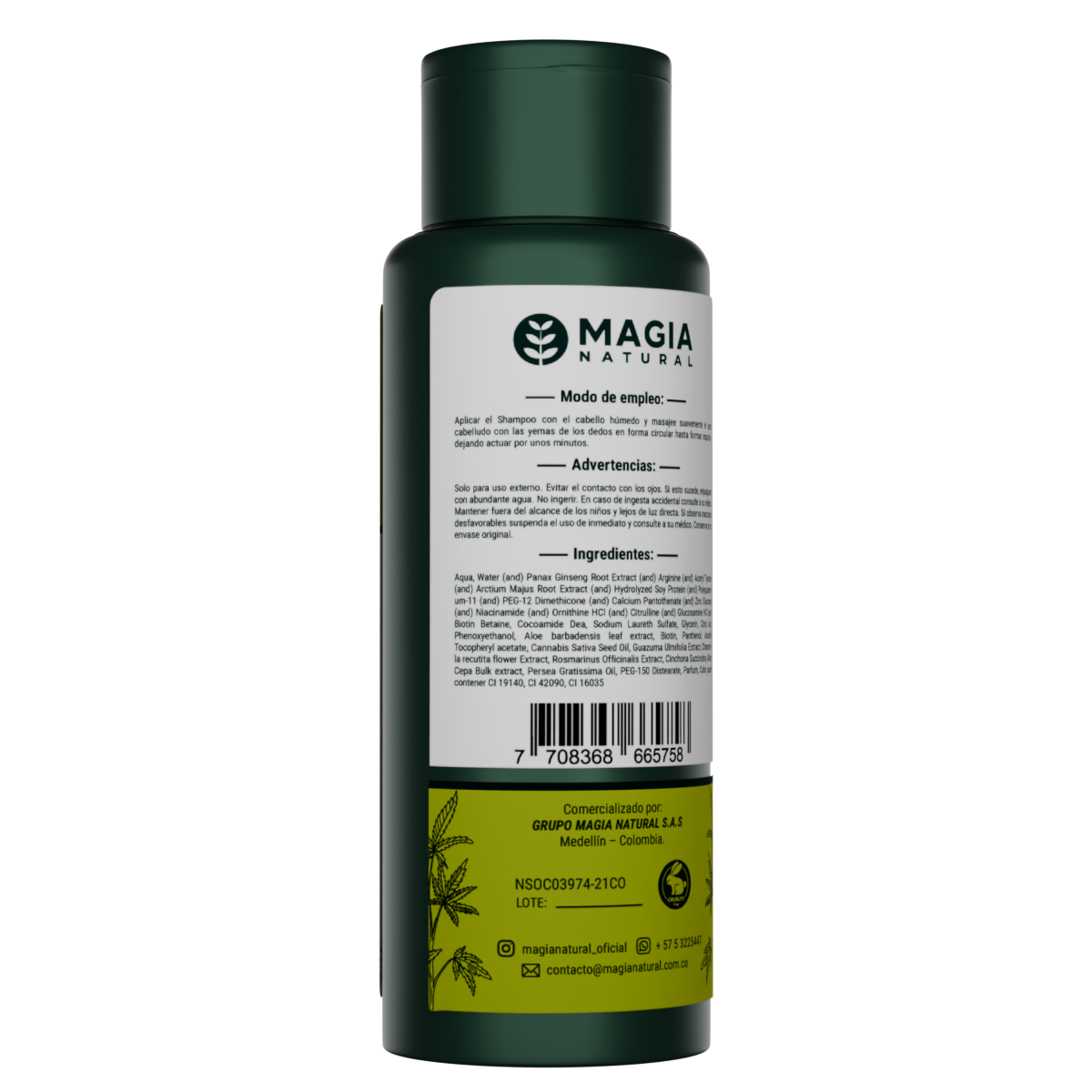 SHAMPOO DE AGUACATE Y CBD 450ml