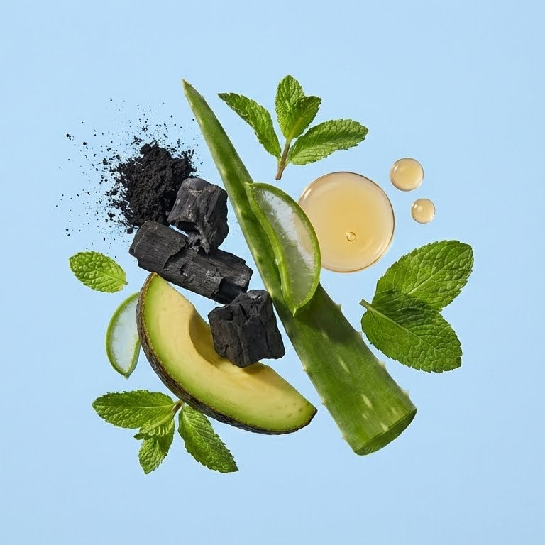 Anti-Dandruff and Purifying Shampoo with Activated Charcoal