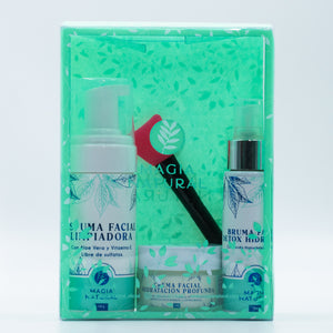 Kit Facial Renovador y Detox con Ácido Hialurónico y Silicio