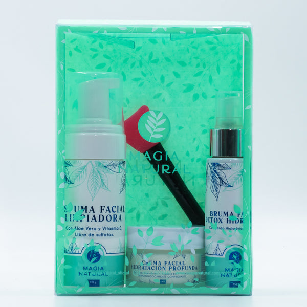 Kit Facial Renovador y Detox con Ácido Hialurónico y Silicio