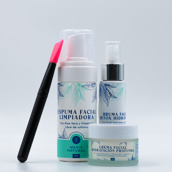 Kit Facial Renovador y Detox con Ácido Hialurónico y Silicio