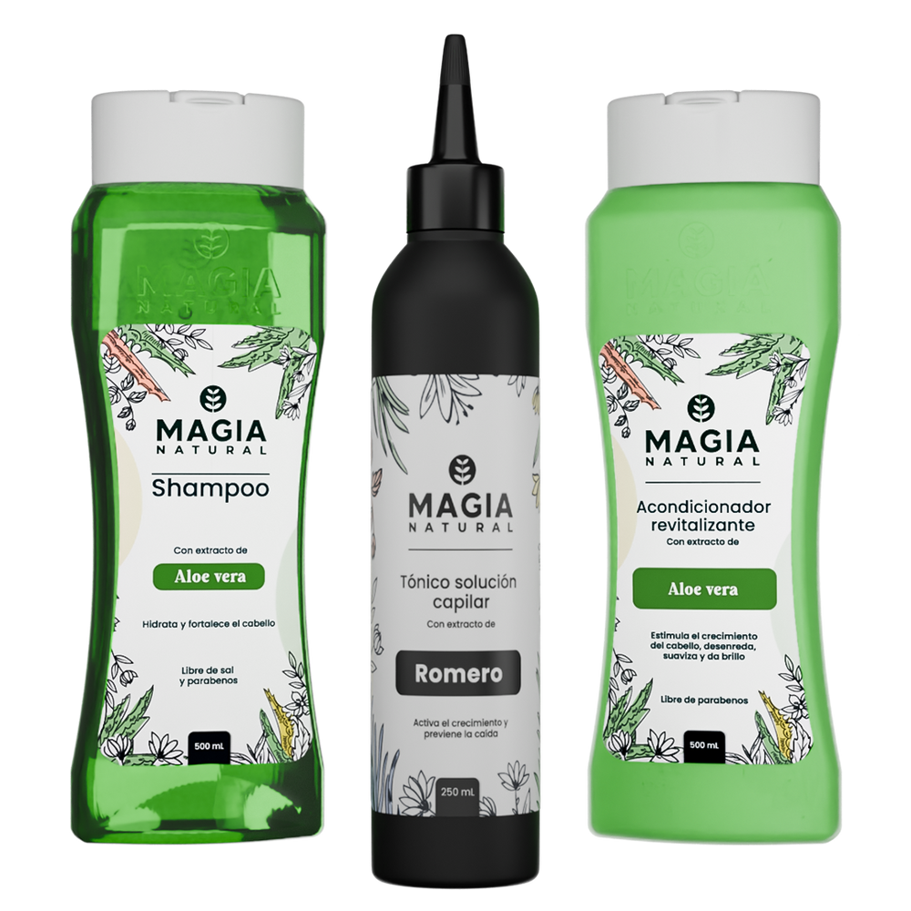 Kit de Crecimiento e Hidratación con Aloe Vera y Romero