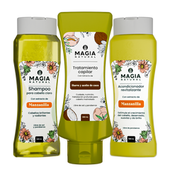 Kit de Nutrición Intensiva Capilar con Manzanilla, Miel y Huevo