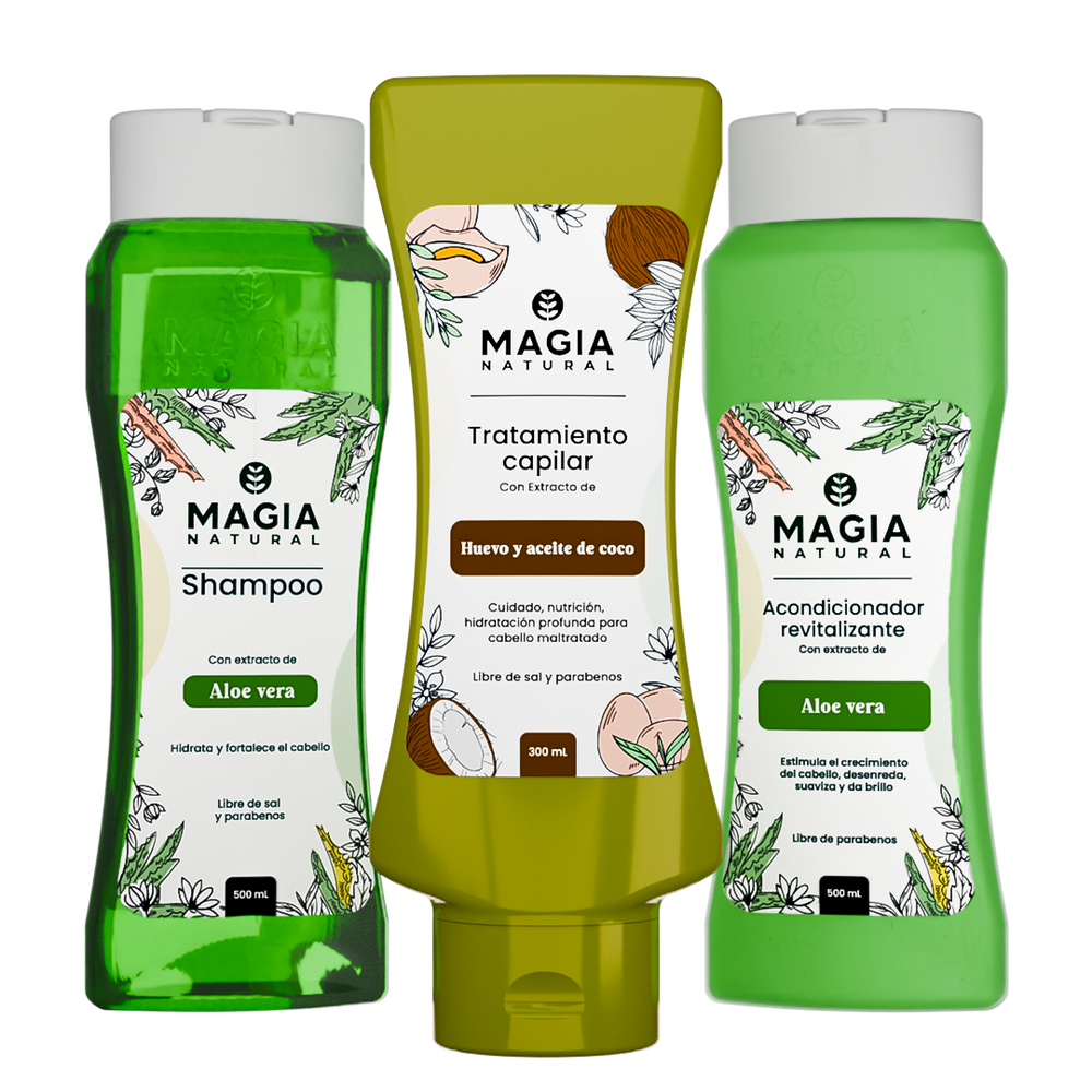 Kit de Nutrición Intensiva Capilar con Aloe Vera y Huevo