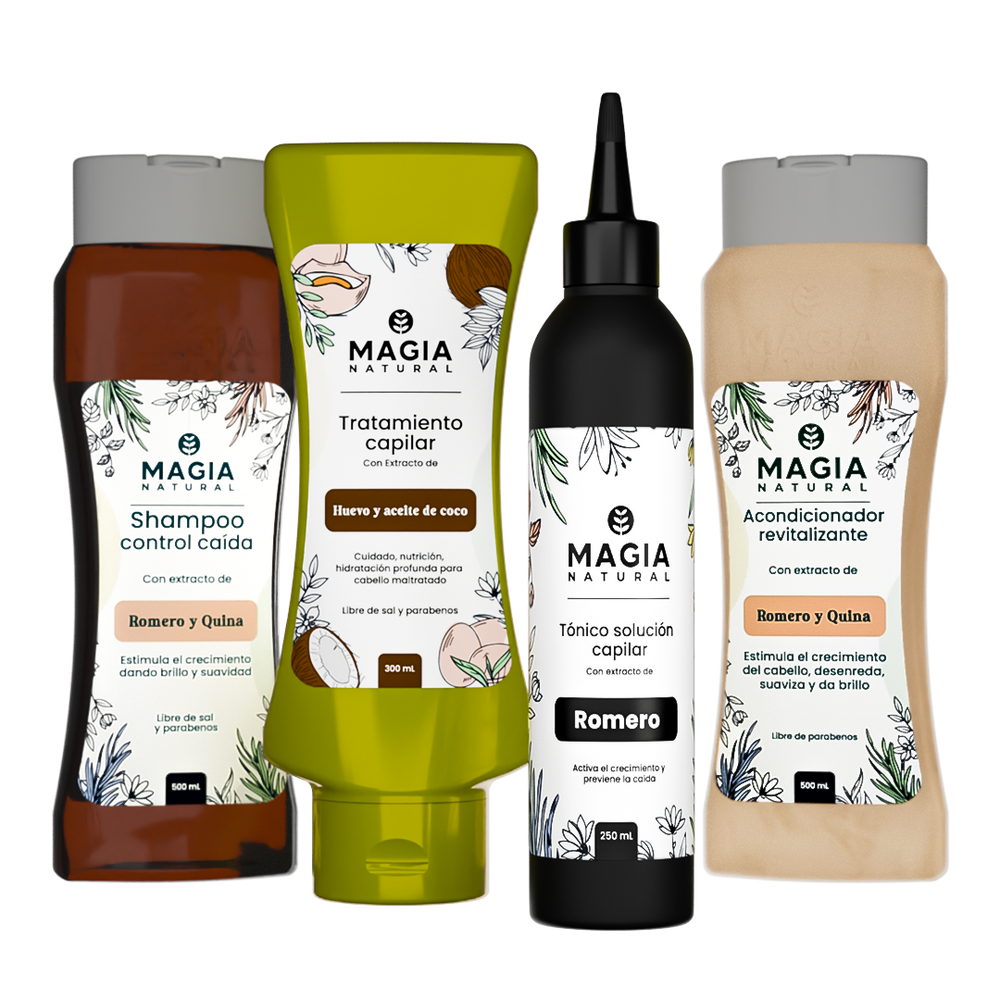 Kit de Nutrición y Crecimiento Capilar con Romero Quina y Huevo