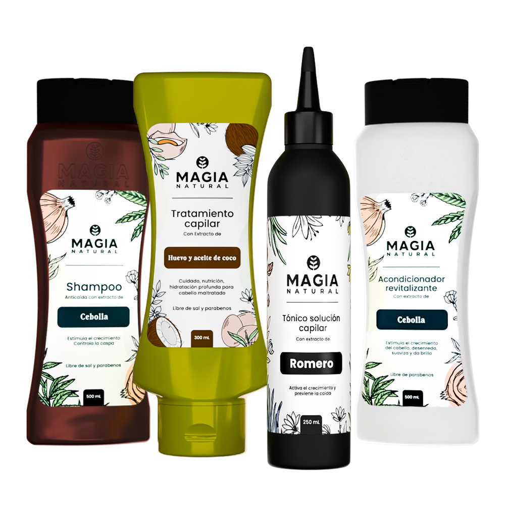 Kit de Hidratación y Crecimiento Capilar con Cebolla Cannabis y Frutas