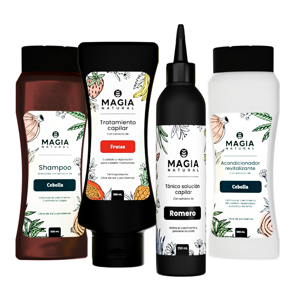 Kit de Hidratación y Crecimiento Capilar con Cebolla Cannabis y Frutas