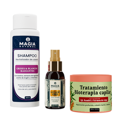 Kit Matizante y Nutritivo Capilar para Canas con Biotina y Aguacate