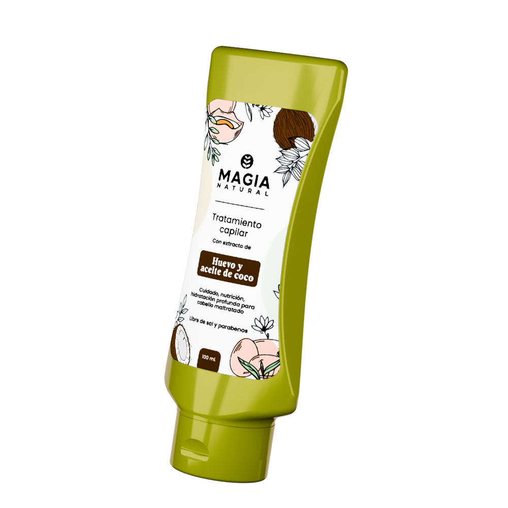 TRATAMIENTO DE HUEVO Y ACEITE DE COCO VIAJERO 100ml