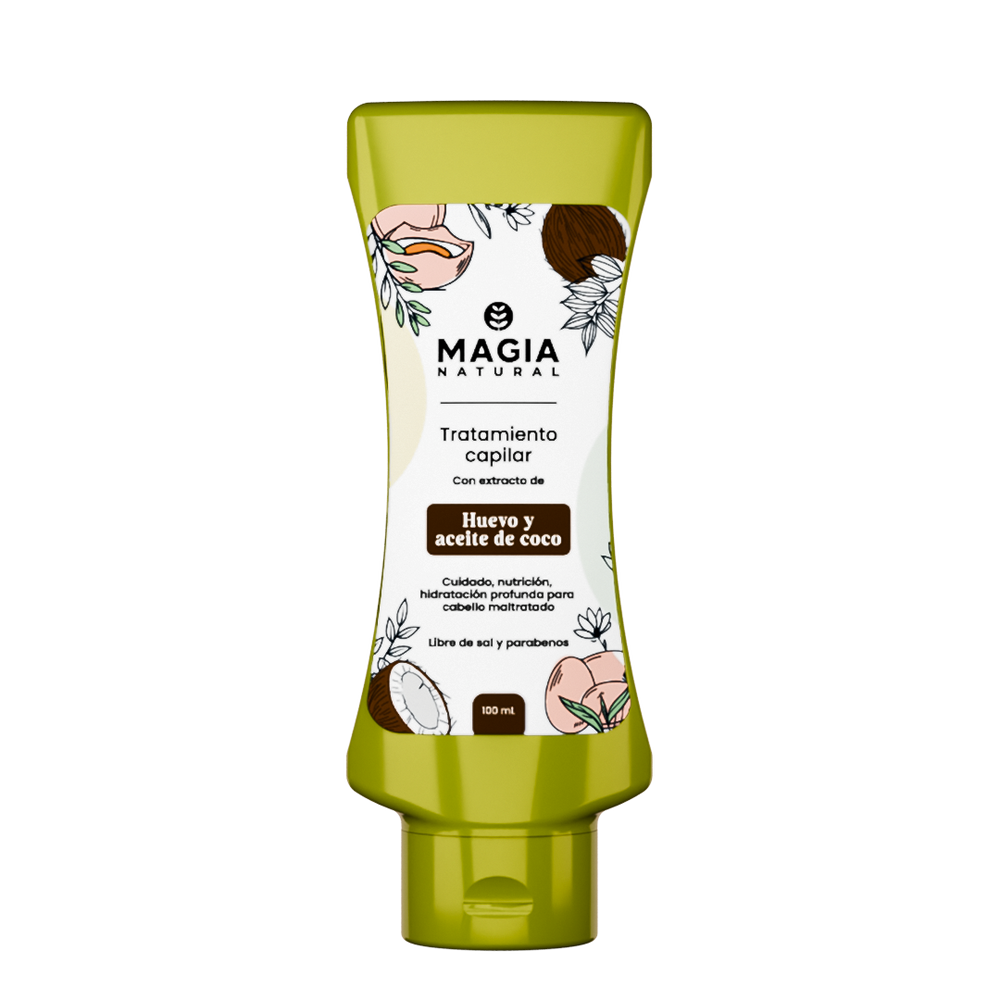 TRATAMIENTO DE HUEVO Y ACEITE DE COCO VIAJERO 100ml