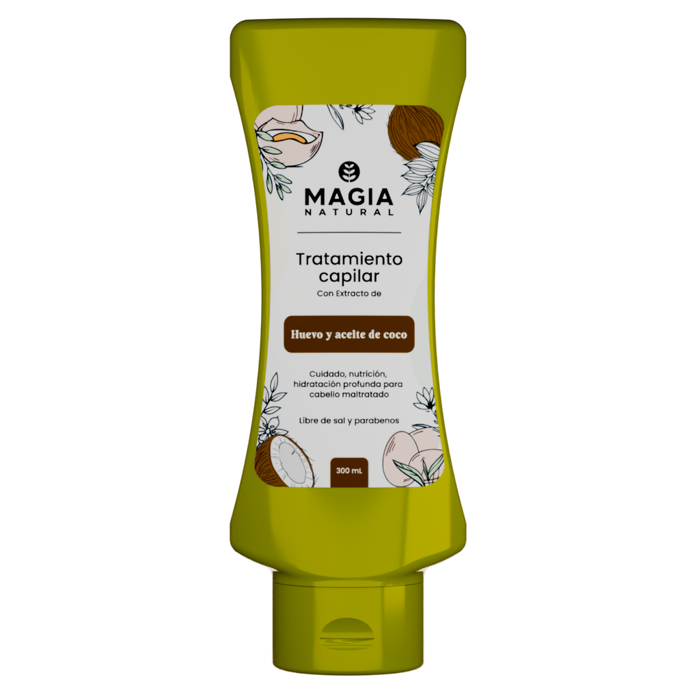 TRATAMIENTO DE HUEVO Y ACEITE DE COCO 300ml