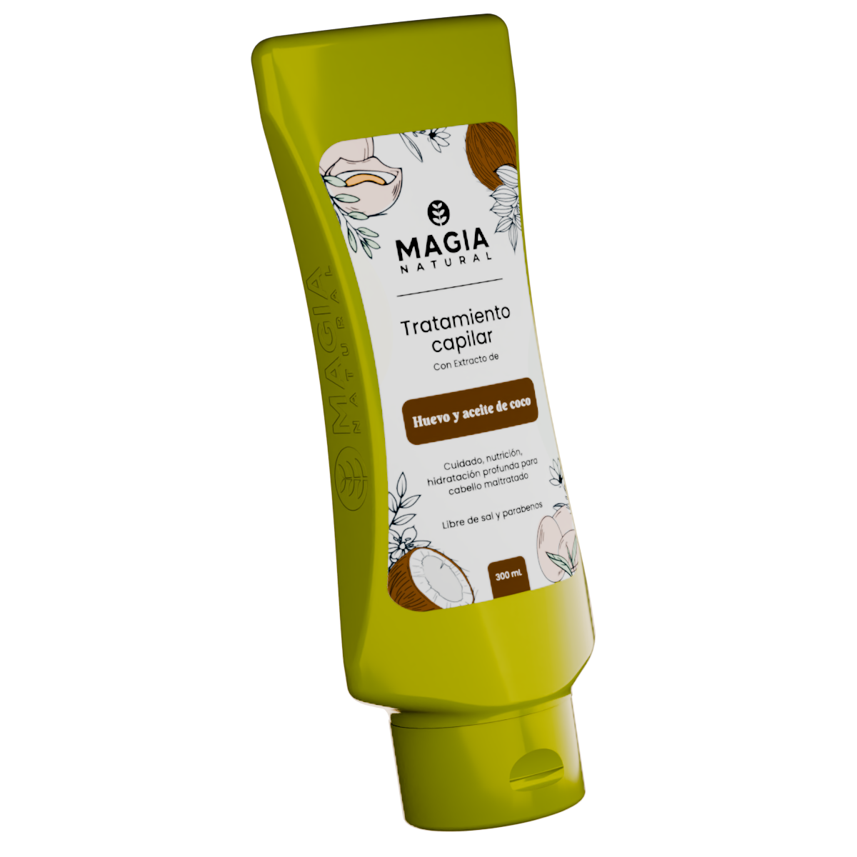 TRATAMIENTO DE HUEVO Y ACEITE DE COCO 300ml